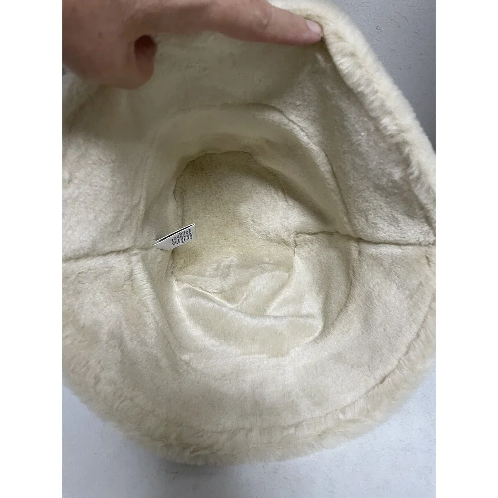 Vintage Preston &‎ York Faux Shearling Tan Bucket Hat